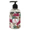 Sugar Skulls & Flowers Plastic Soap / Lotion Dispenser (8 oz - Small - Black) (Personalized)