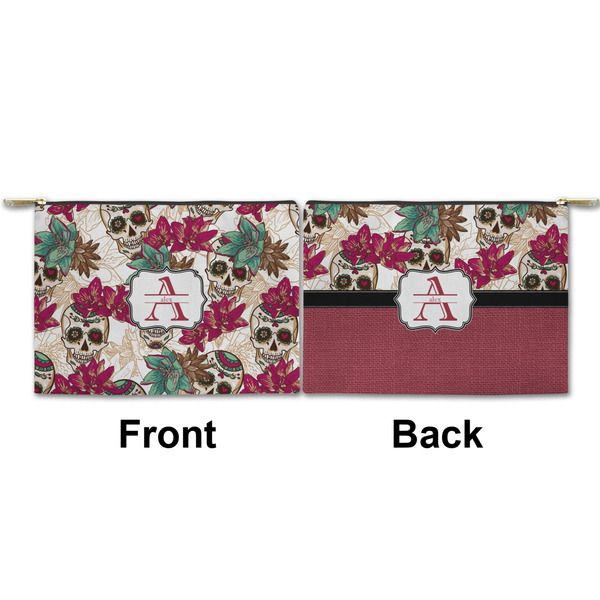 Sugar Skulls & Flowers Small Zipper Pouch Approval (Front and Back)