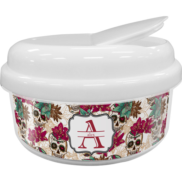 Custom Sugar Skulls & Flowers Snack Container (Personalized)