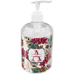 Sugar Skulls & Flowers Acrylic Soap & Lotion Bottle (Personalized)