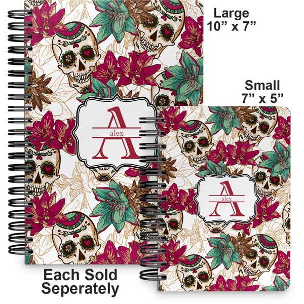 Sugar Skulls & Flowers Spiral Journal - Comparison