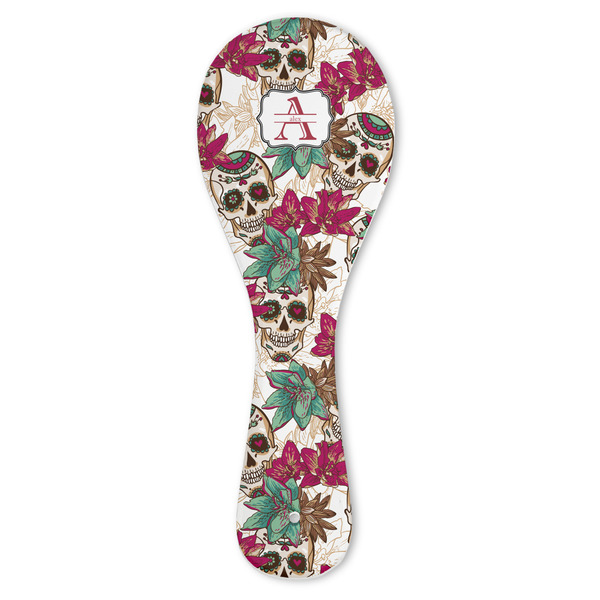 Custom Sugar Skulls & Flowers Ceramic Spoon Rest (Personalized)