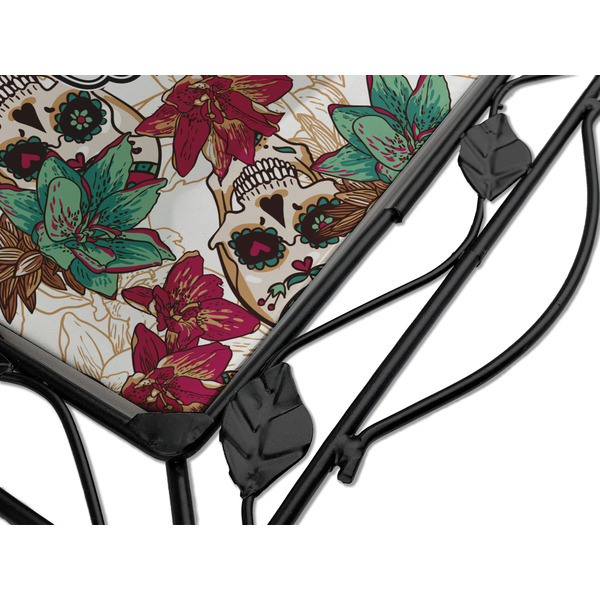 Sugar Skulls & Flowers Square Trivet - Detail