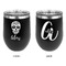 Sugar Skulls & Flowers Stainless Wine Tumblers - Black - Double Sided - Approval