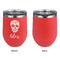 Sugar Skulls & Flowers Stainless Wine Tumblers - Coral - Single Sided - Approval