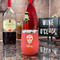 Sugar Skulls & Flowers Stainless Wine Tumblers - Coral - Single Sided - In Context