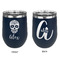 Sugar Skulls & Flowers Stainless Wine Tumblers - Navy - Double Sided - Approval