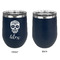 Sugar Skulls & Flowers Stainless Wine Tumblers - Navy - Single Sided - Approval