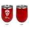 Sugar Skulls & Flowers Stainless Wine Tumblers - Red - Single Sided - Approval