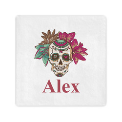 Sugar Skulls & Flowers Cocktail Napkins (Personalized)