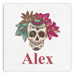 Sugar Skulls & Flowers Paper Dinner Napkins (Personalized)