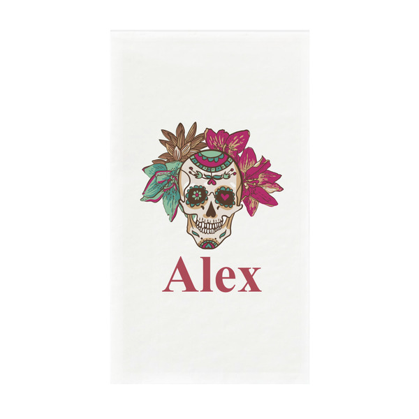 Custom Sugar Skulls & Flowers Guest Towels - Full Color - Standard (Personalized)