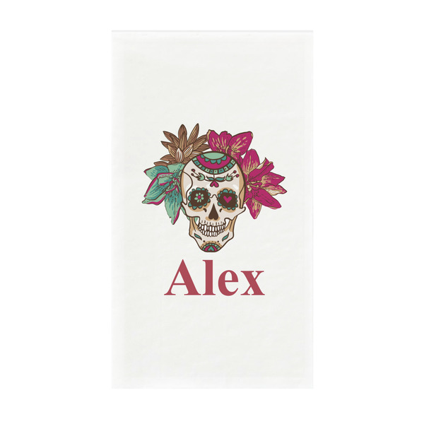 Custom Sugar Skulls & Flowers Guest Paper Towels - Full Color - Standard (Personalized)