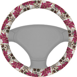 Sugar Skulls & Flowers Steering Wheel Cover