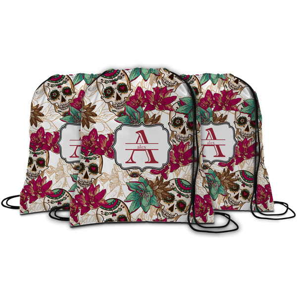 Sugar Skulls & Flowers String Backpack - MAIN