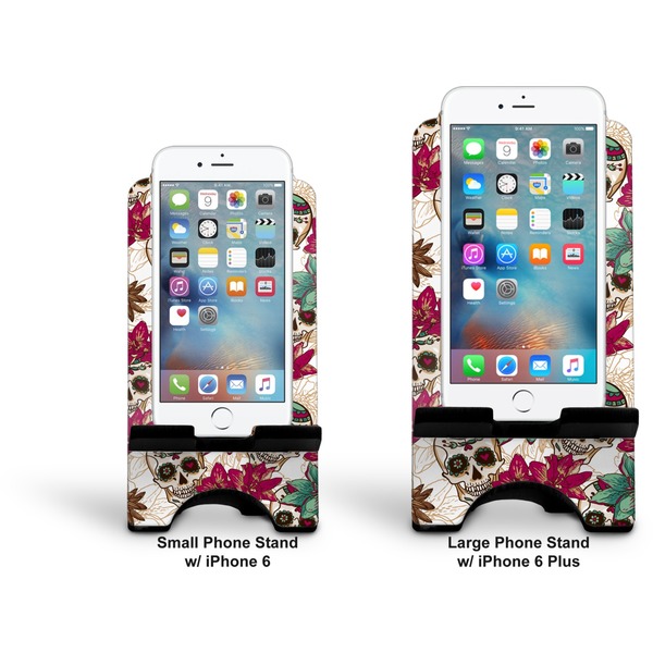 Sugar Skulls & Flowers Stylized Phone Stand - Comparison