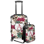 Sugar Skulls & Flowers Kids 2-Piece Luggage Set - Suitcase & Backpack (Personalized)