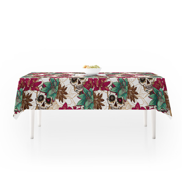 Sugar Skulls & Flowers Tablecloths (58"x102") - MAIN