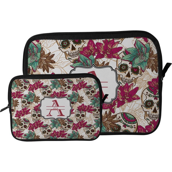 Sugar Skulls & Flowers Tablet Sleeve (Size Comparison)