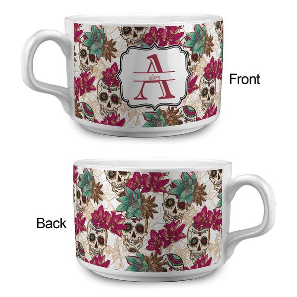 Sugar Skulls & Flowers Tea Cup - Single Apvl