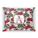 Sugar Skulls & Flowers Rectangular Throw Pillow Case (Personalized)