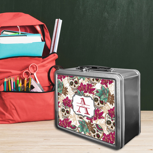 Sugar Skulls & Flowers Tin Lunchbox - LIFESTYLE