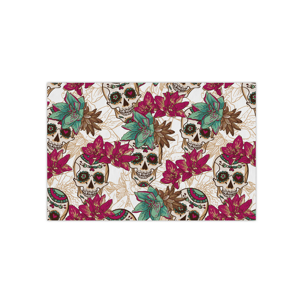 Custom Sugar Skulls & Flowers Tissue Paper Sheets - Small - Heavyweight