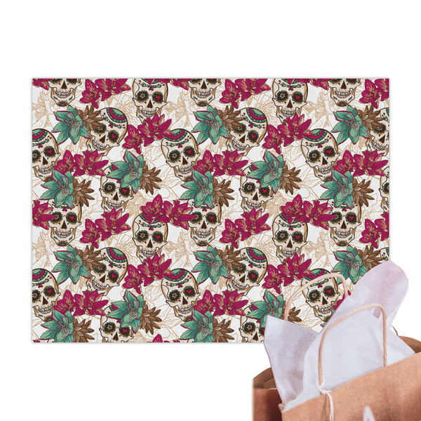 Sugar Skulls & Flowers Tissue Paper Sheets - Main