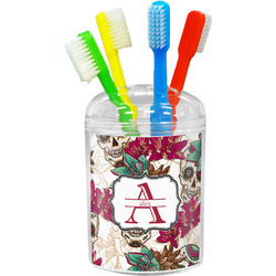 Sugar Skulls & Flowers Toothbrush Holder (Personalized)