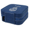 Sugar Skulls & Flowers Travel Jewelry Boxes - Leather - Navy Blue - View from Rear