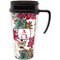 Sugar Skulls & Flowers Acrylic Travel Mug with Handle (Personalized)