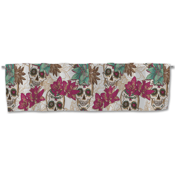 Sugar Skulls & Flowers Valance - Front