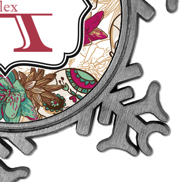 Sugar Skulls & Flowers Vintage Snowflake - Detail