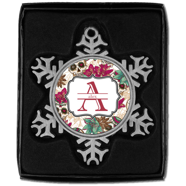 Sugar Skulls & Flowers Vintage Snowflake - In box