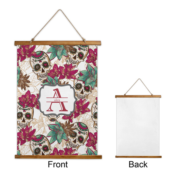 Sugar Skulls & Flowers Wall Hanging Tapestry - Portrait - APPROVAL
