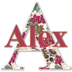 Sugar Skulls & Flowers Name & Initial Decal - Custom Sized (Personalized)