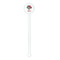 Sugar Skulls & Flowers White Plastic 5.5" Stir Stick - Round - Single Stick