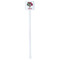 Sugar Skulls & Flowers White Plastic Stir Stick - Single Sided - Square - Single Stick