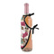 Sugar Skulls & Flowers Wine Bottle Apron - DETAIL WITH CLIP ON NECK