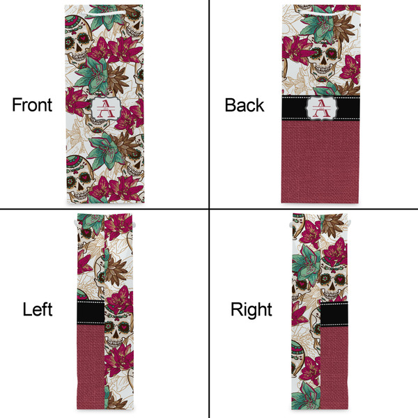 Sugar Skulls & Flowers Wine Gift Bag - Gloss - Approval