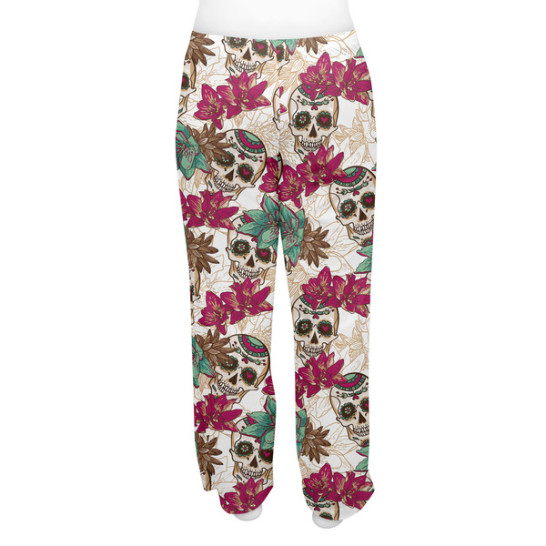 Sugar Skulls & Flowers Women's Pj on model - Back