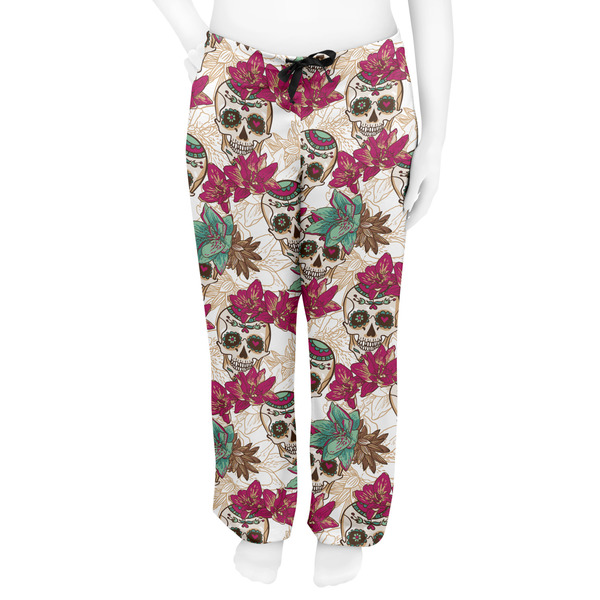 Sugar Skulls & Flowers Women's Pj on model - Front