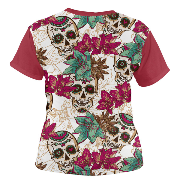 Sugar Skulls & Flowers Women's T-shirt Back