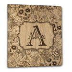 Sugar Skulls & Flowers Wood 3-Ring Binder - 1" Letter Size (Personalized)