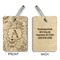 Sugar Skulls & Flowers Wood Luggage Tags - Rectangle - Approval