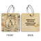 Sugar Skulls & Flowers Wood Luggage Tags - Square - Approval