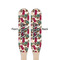 Sugar Skulls & Flowers Wooden Food Pick - Paddle - Double Sided - Front & Back
