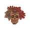 Sugar Skulls & Flowers Wooden Sticker Medium Color - Main