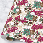 Sugar Skulls & Flowers Wrapping Paper Roll - Large (Personalized)