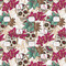 Sugar Skulls & Flowers Wrapping Paper Square